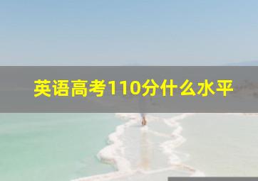 英语高考110分什么水平