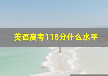 英语高考118分什么水平