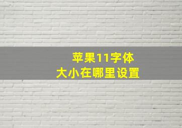 苹果11字体大小在哪里设置