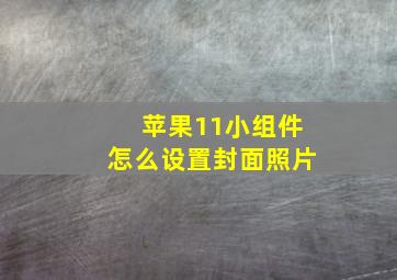 苹果11小组件怎么设置封面照片