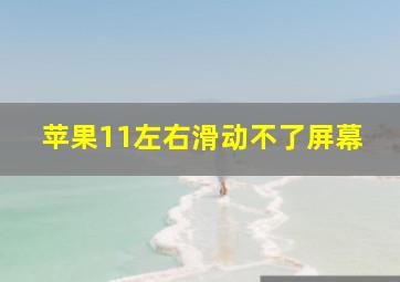 苹果11左右滑动不了屏幕