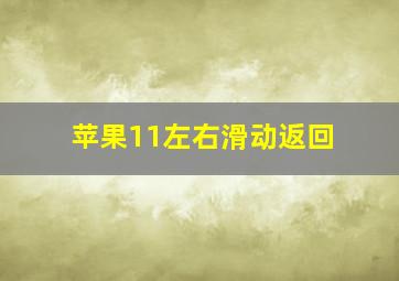 苹果11左右滑动返回