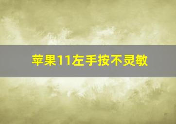 苹果11左手按不灵敏