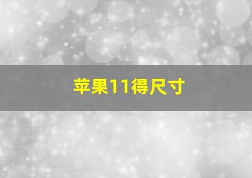 苹果11得尺寸