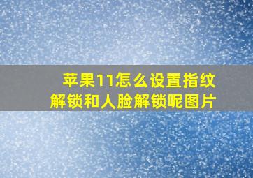 苹果11怎么设置指纹解锁和人脸解锁呢图片