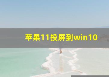 苹果11投屏到win10