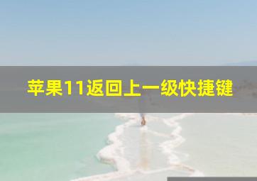 苹果11返回上一级快捷键