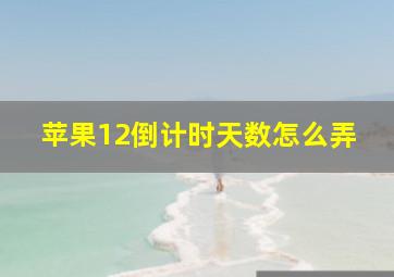 苹果12倒计时天数怎么弄