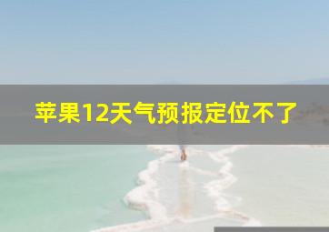 苹果12天气预报定位不了