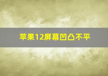 苹果12屏幕凹凸不平