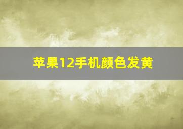 苹果12手机颜色发黄