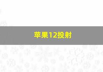 苹果12投射