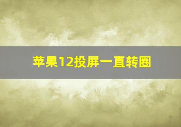 苹果12投屏一直转圈