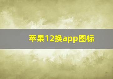 苹果12换app图标