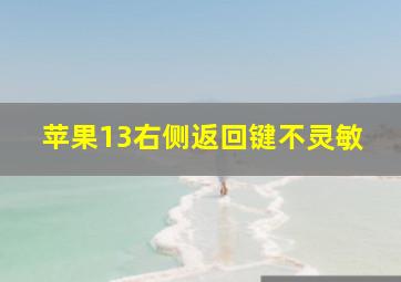 苹果13右侧返回键不灵敏