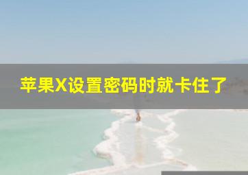 苹果X设置密码时就卡住了