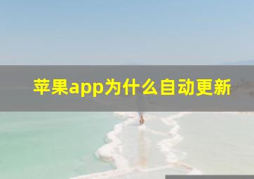 苹果app为什么自动更新