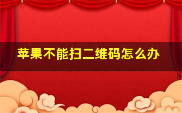 苹果不能扫二维码怎么办