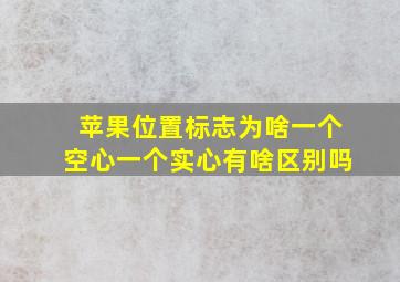 苹果位置标志为啥一个空心一个实心有啥区别吗