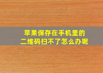 苹果保存在手机里的二维码扫不了怎么办呢