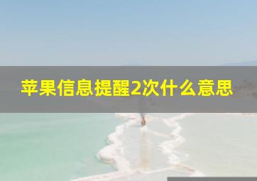 苹果信息提醒2次什么意思