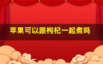 苹果可以跟枸杞一起煮吗