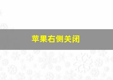 苹果右侧关闭