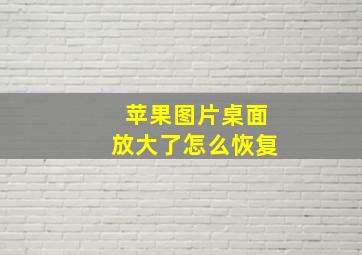 苹果图片桌面放大了怎么恢复