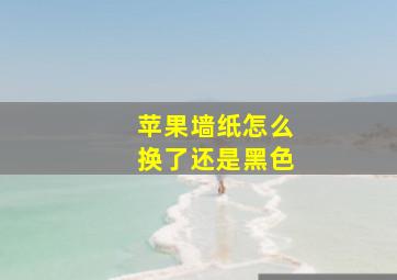 苹果墙纸怎么换了还是黑色