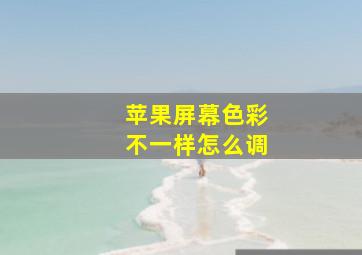 苹果屏幕色彩不一样怎么调