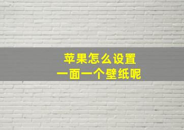 苹果怎么设置一面一个壁纸呢