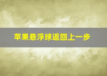 苹果悬浮球返回上一步