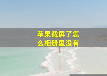 苹果截屏了怎么相册里没有