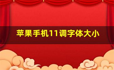 苹果手机11调字体大小