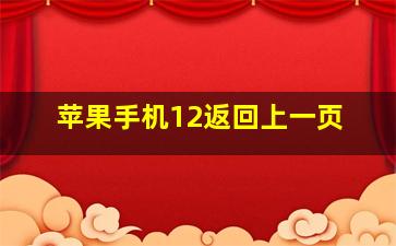 苹果手机12返回上一页