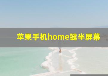 苹果手机home键半屏幕