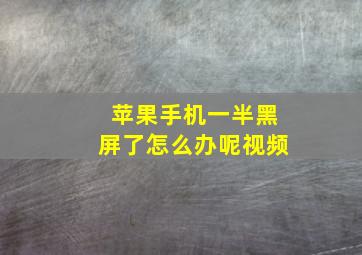 苹果手机一半黑屏了怎么办呢视频