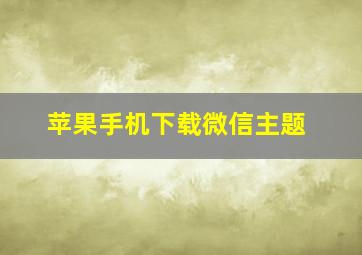 苹果手机下载微信主题