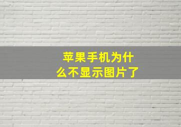 苹果手机为什么不显示图片了