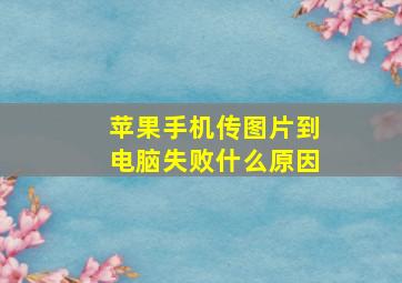 苹果手机传图片到电脑失败什么原因