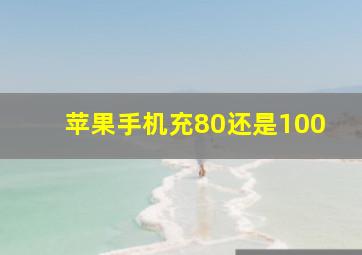 苹果手机充80还是100