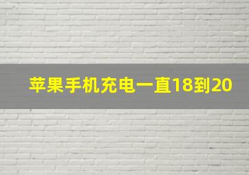 苹果手机充电一直18到20