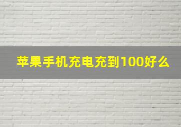 苹果手机充电充到100好么