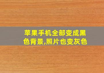 苹果手机全部变成黑色背景,照片也变灰色