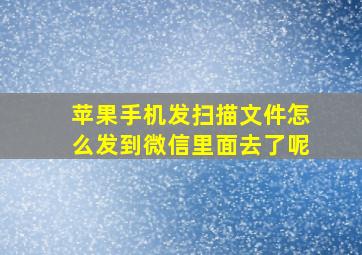 苹果手机发扫描文件怎么发到微信里面去了呢