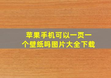 苹果手机可以一页一个壁纸吗图片大全下载