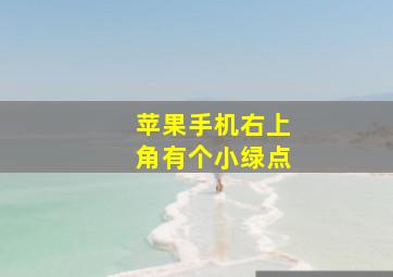 苹果手机右上角有个小绿点