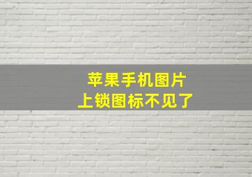 苹果手机图片上锁图标不见了