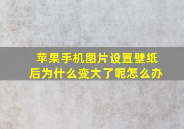 苹果手机图片设置壁纸后为什么变大了呢怎么办