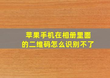 苹果手机在相册里面的二维码怎么识别不了